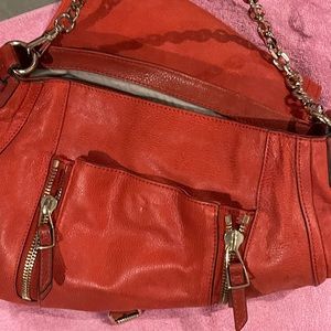 Red hand bag